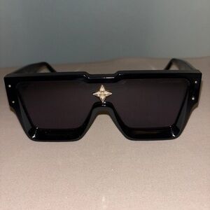 Louis Vuitton Black Sunglasses with Gold Accent